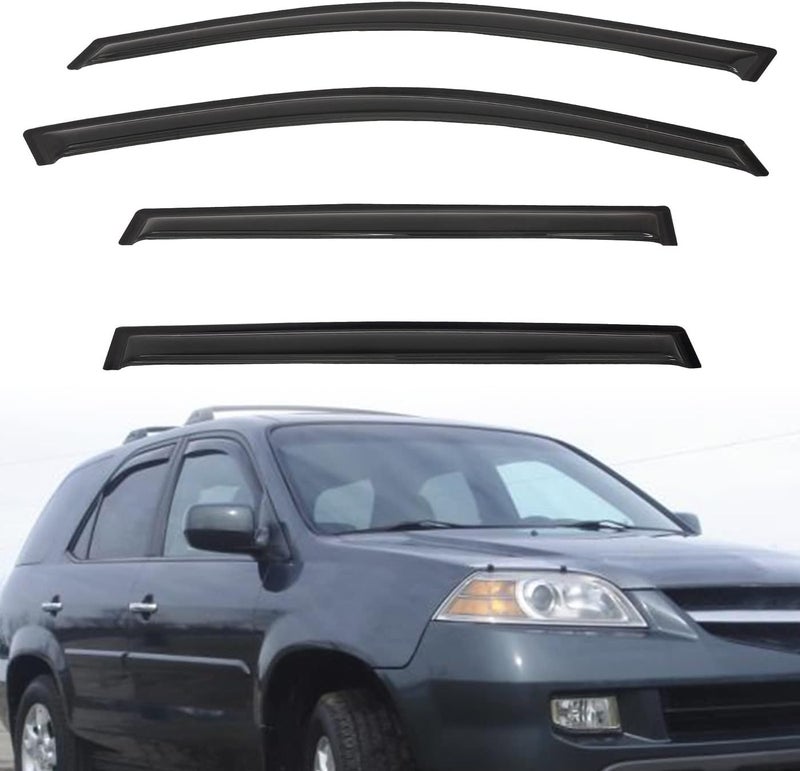PLDDE Rain Guard Compatible with Acura MDX 2007-2013 Tape-On Side Window Visor Wind Deflector Vent Visors Car Accessories 4pcs - Image 1